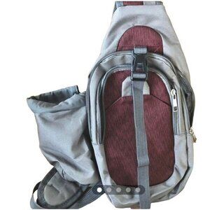 Gold Coast Mini Travel Bag Crossbody Sling Lightweight Gray‎ Maroon Mens